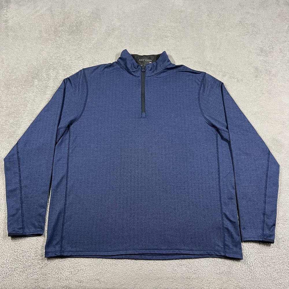 Greyson 1/4 Zip Pullover Sweatshirt Mens 2XL Blue Performance Golf Stretch